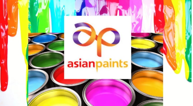 Asian Paints building with Akzo Nobel India paint products in the foreground